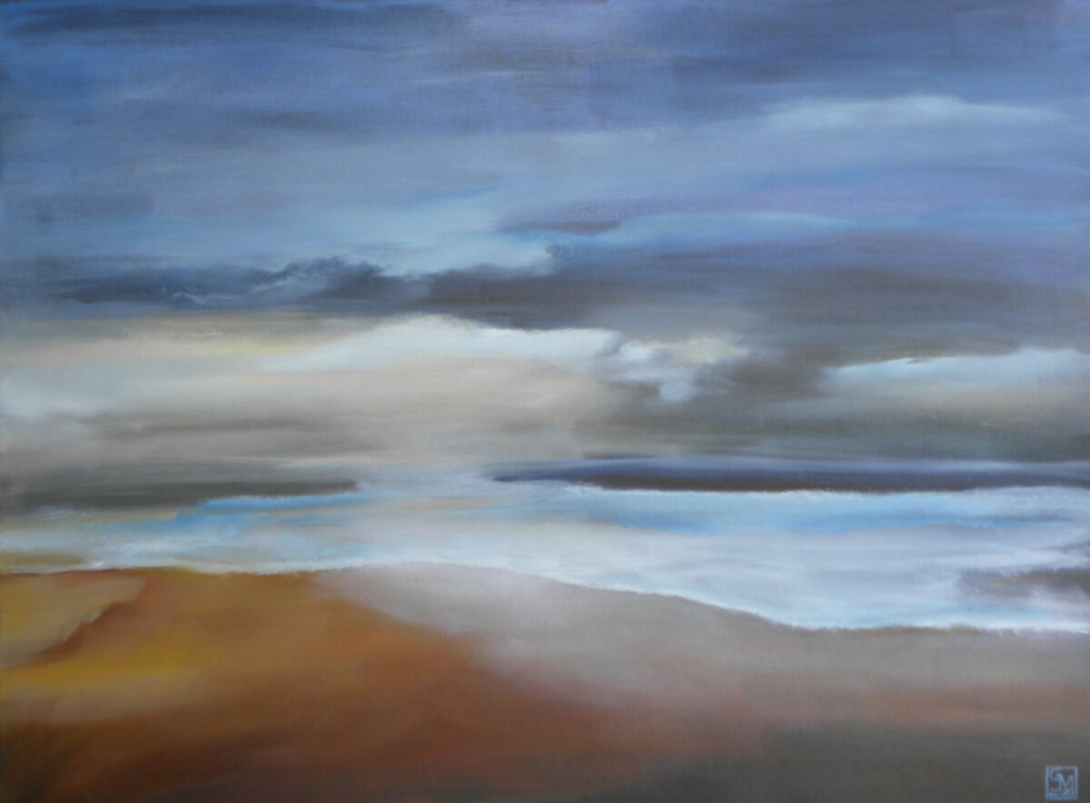 Am Strand - Ölbild von Gabriele Maderböck