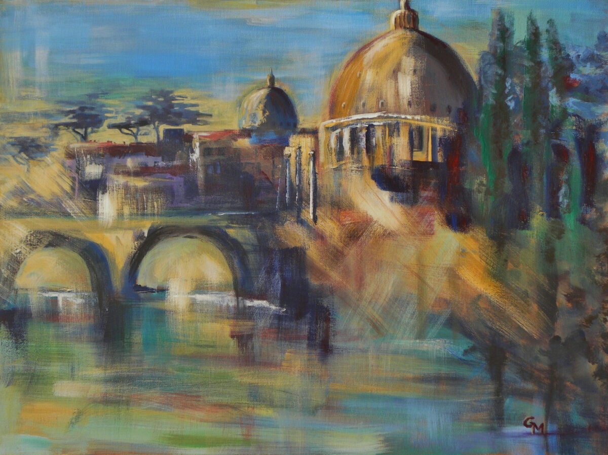 Rom Engelsburg - Ölbild von Gabriele Maderböck