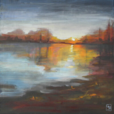 Sonnenaufgang - Ölbild von Gabriele Maderböck